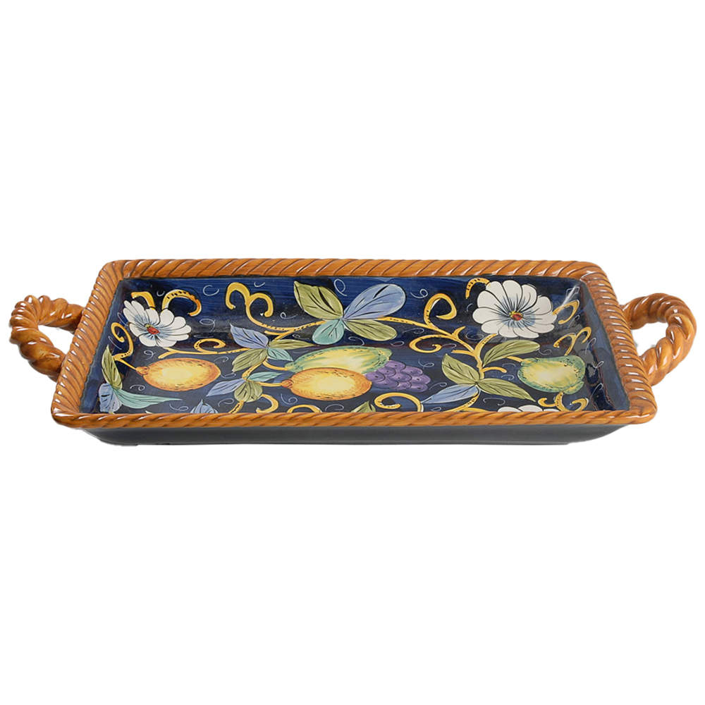 Villa Bellagio Handled Serving Tray by Tabletops Unlimited-1