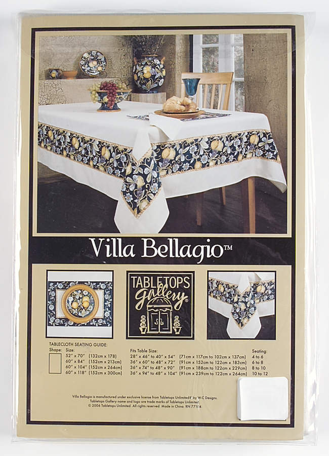 Villa Bellagio Rectangular Tablecloth 60" X 104" by Tabletops Unlimited-1