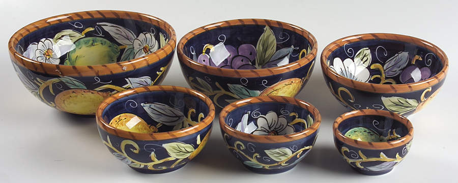 Villa Bellagio (6 Piece) Nesting Bowls (6 3/4",6,5 5/8",5",4",3") by Tabletops Unlimited-1
