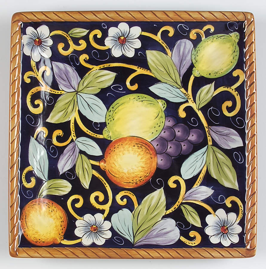 Villa Bellagio Square Dinner Plate by Tabletops Unlimited-1