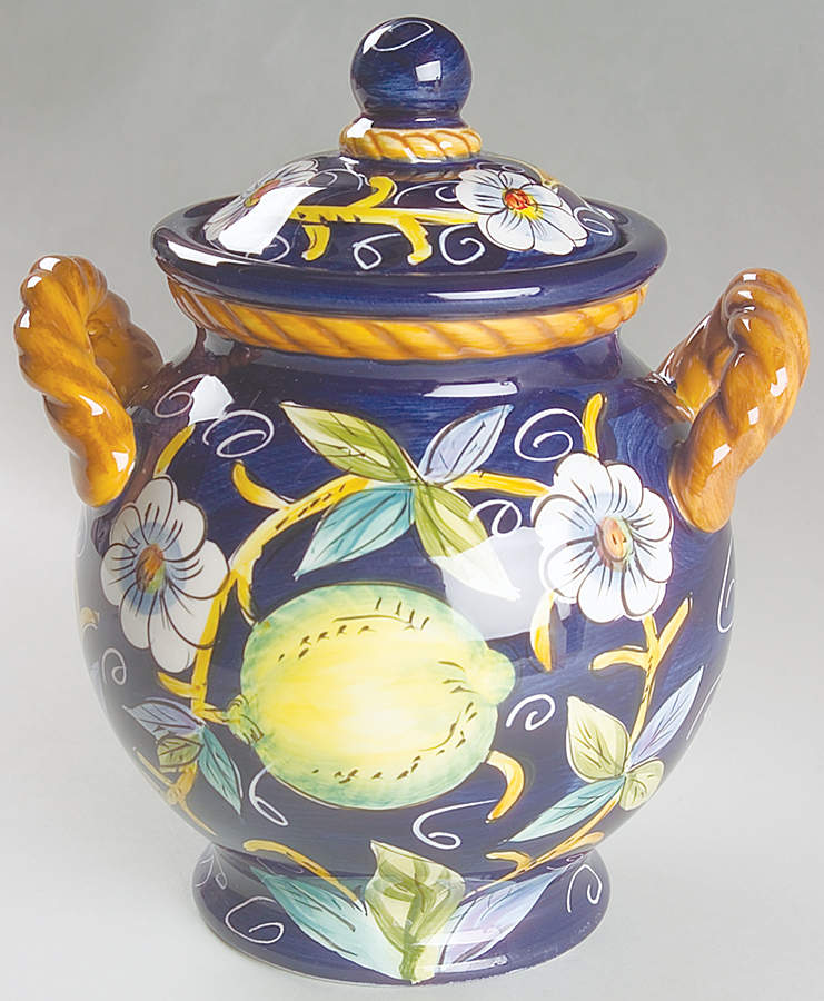 Villa Bellagio Small Canister & Lid by Tabletops Unlimited-1