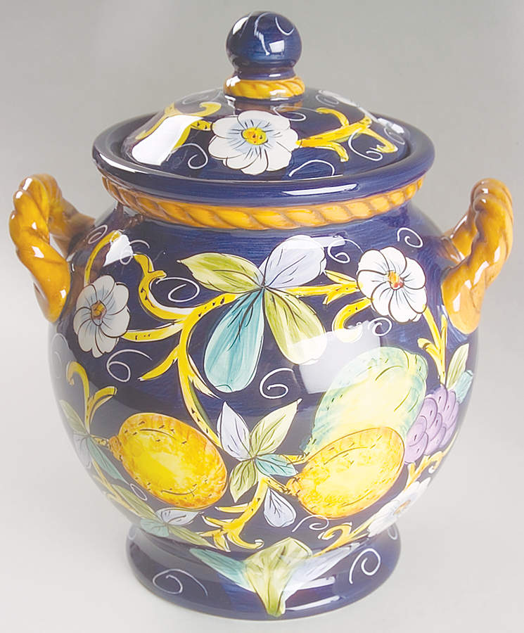 Villa Bellagio Large Canister & Lid by Tabletops Unlimited-1