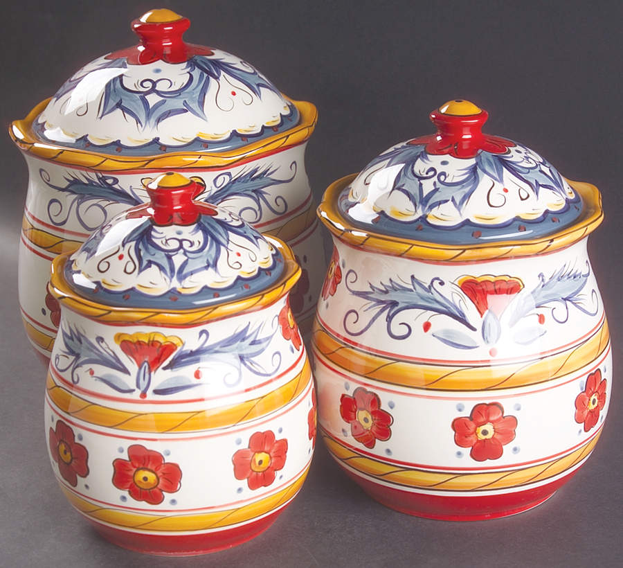 Italiano (3 Piece) Canister Set (Box Set) by Tabletops Unlimited-1