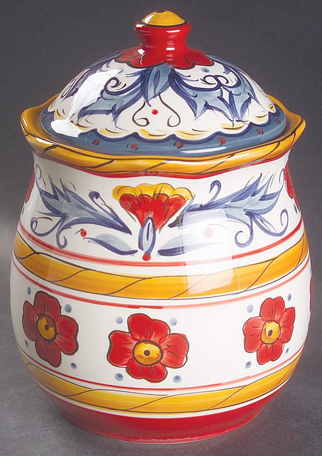 Italiano Small Canister & Lid by Tabletops Unlimited-1