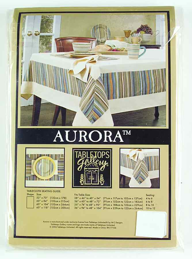 Aurora 60" x 118" Rectangular Tablecloth by Tabletops Unlimited-1
