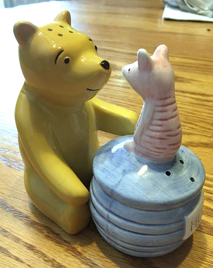 Classic Pooh Figural Salt & Pepper Set by Treasure Craft-1