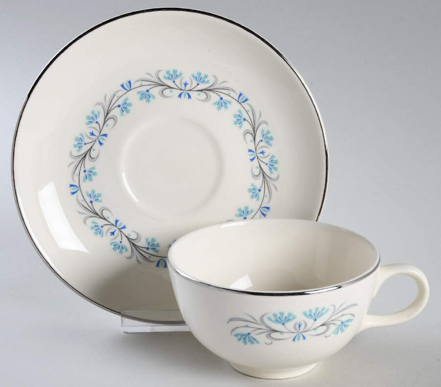 Queens Taste Footed Cup & Saucer Set by Taylor, Smith & Taylor (Ts&T)-1