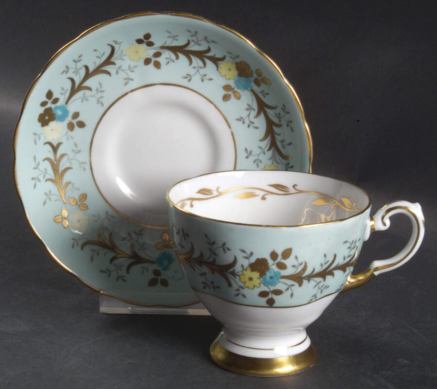 D1952 Footed Cup & Saucer Set by Tuscan - Royal Tuscan-1