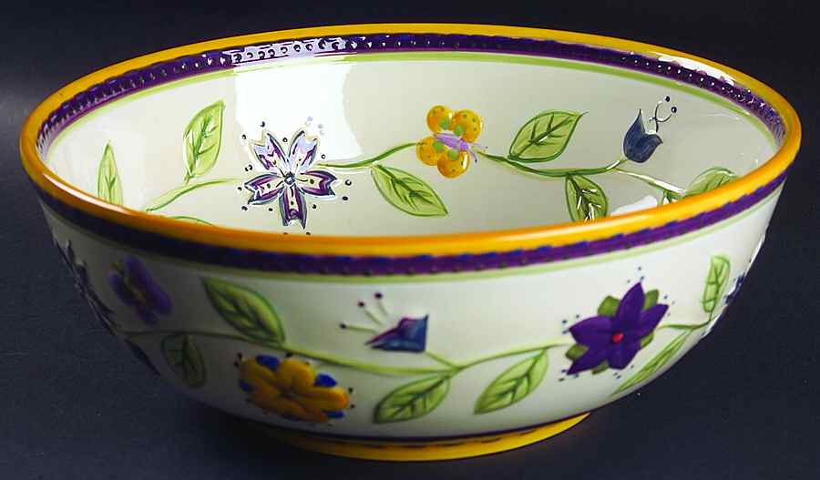 Holland Flower 11" Round Serving Bowl by Tabletops Unlimited-1