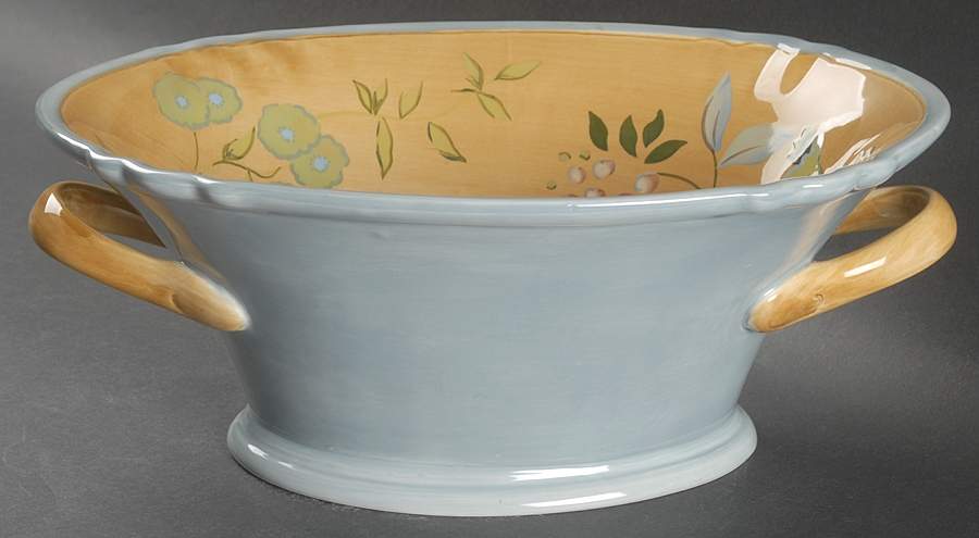 Laurel Leaf 11" Oval Handled Bowl by Tracy Porter-1