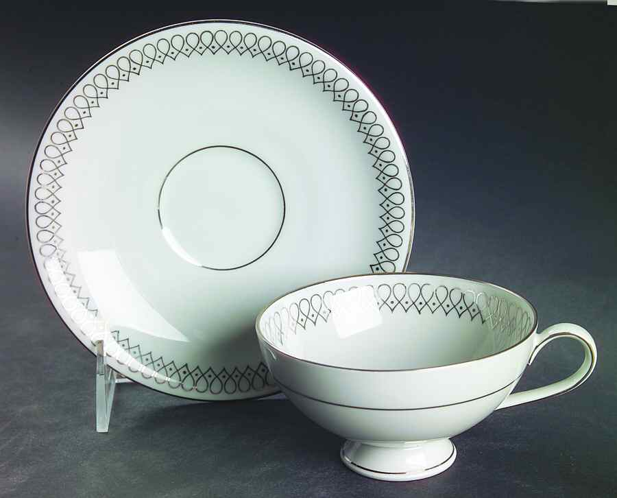 TRC4 Footed Cup & Saucer Set by Treasure Chest-1