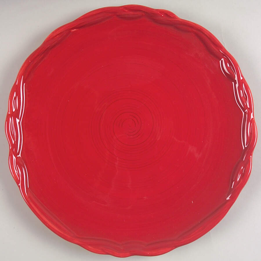 Octavia Hill (Solid Red) Dinner Plate by Tracy Porter-1