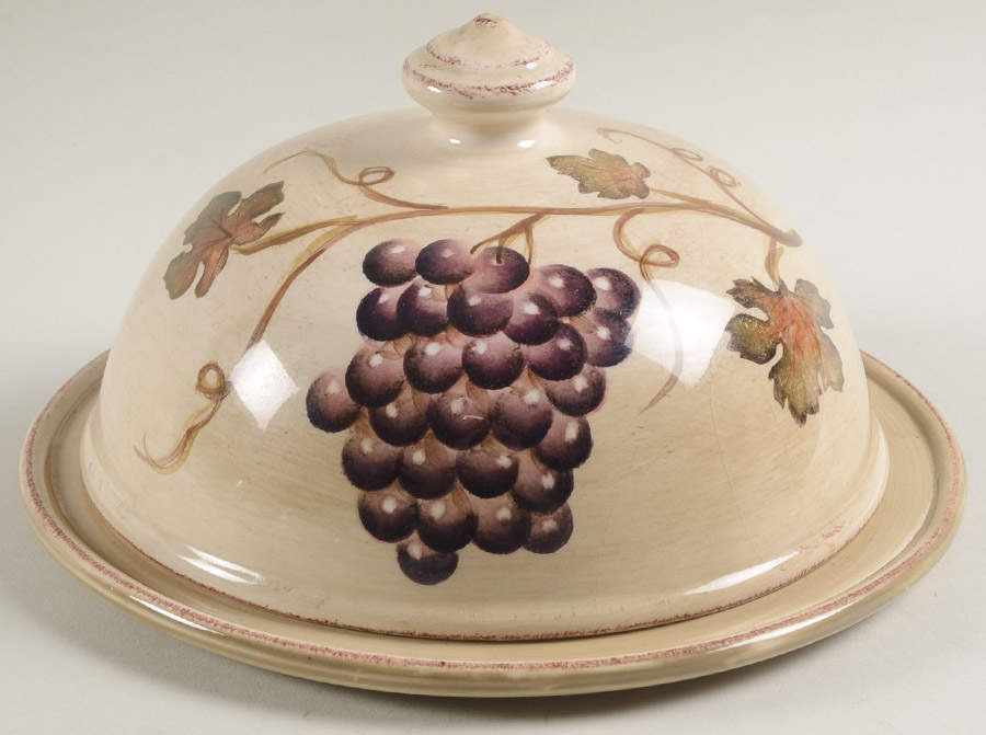 Vineyard Round Cheese Dish & Lid by Tabletops Unlimited-1