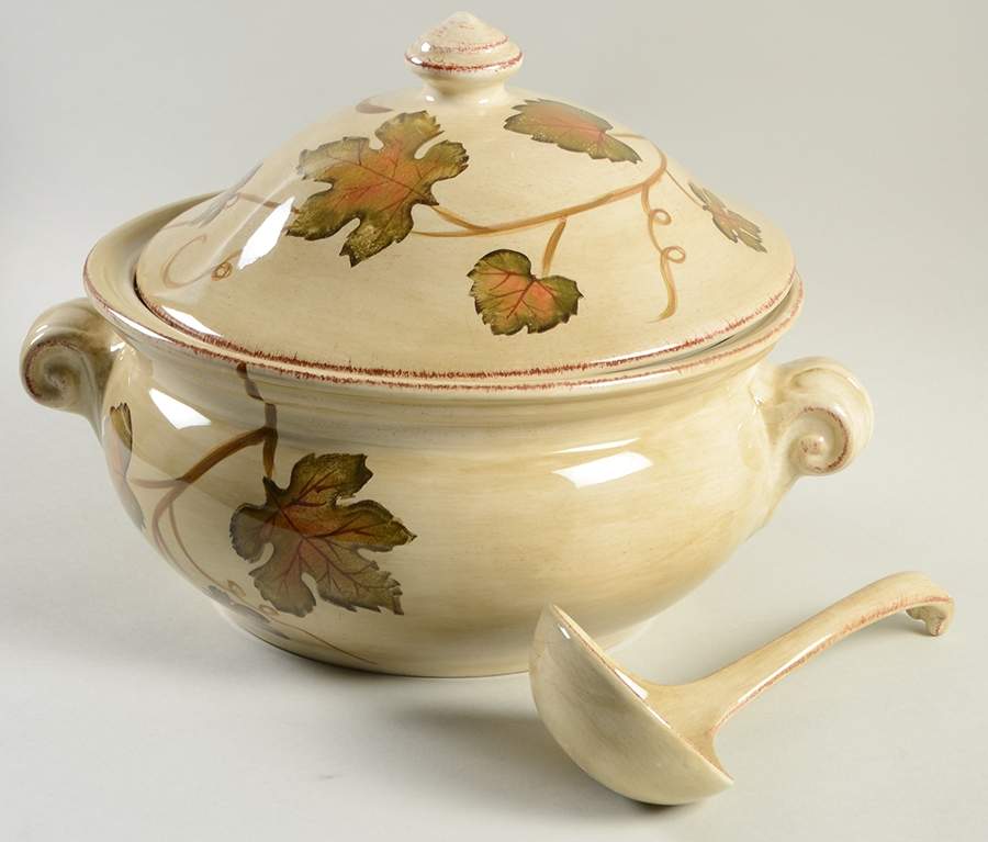 Vineyard Tureen & Lid w/Ladle by Tabletops Unlimited-1