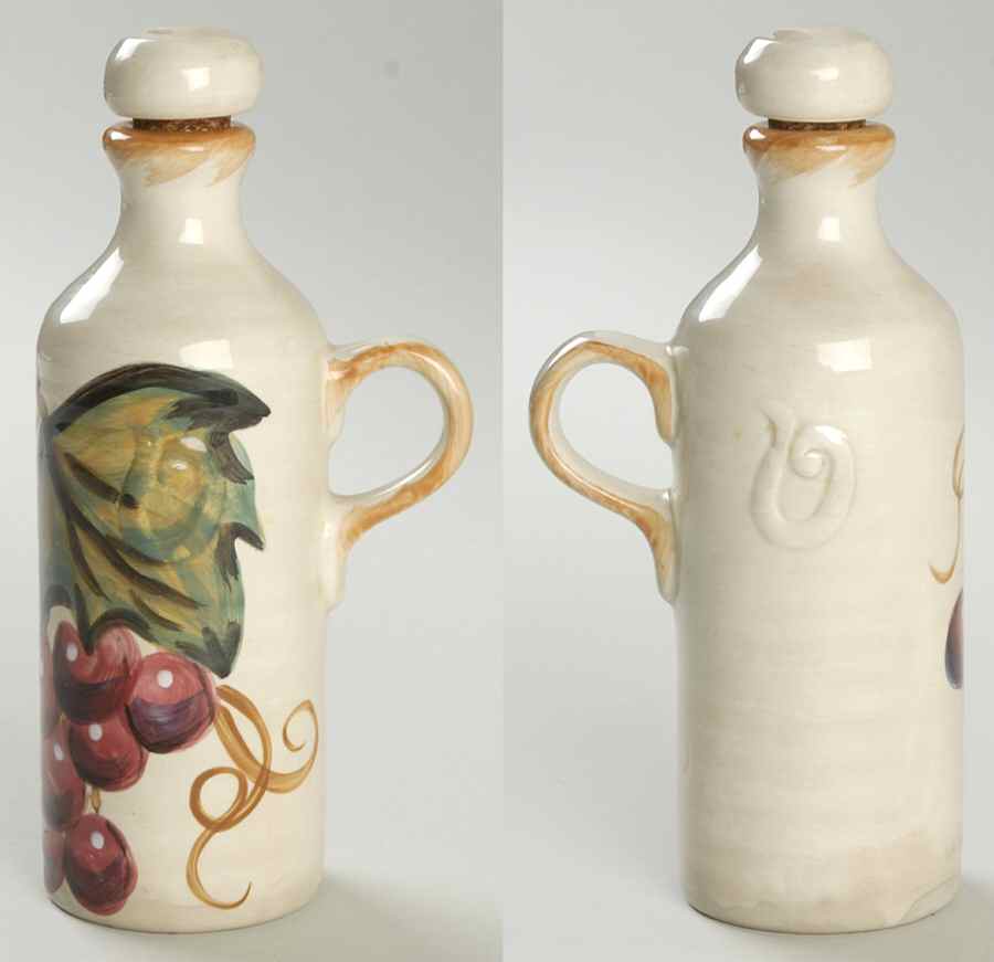 Napa (No Words, Grapes) Oil Cruet and Stopper by Tabletops Unlimited-1