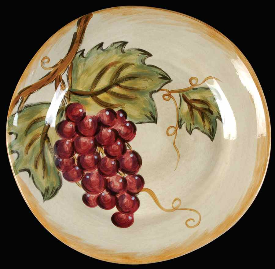 Napa (No Words, Grapes) Dinner Plate by Tabletops Unlimited-1