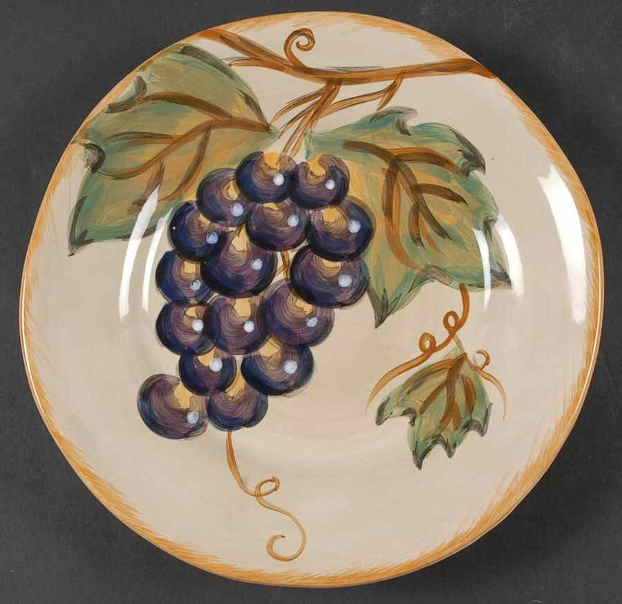 Napa (No Words, Grapes) Salad Plate by Tabletops Unlimited-1
