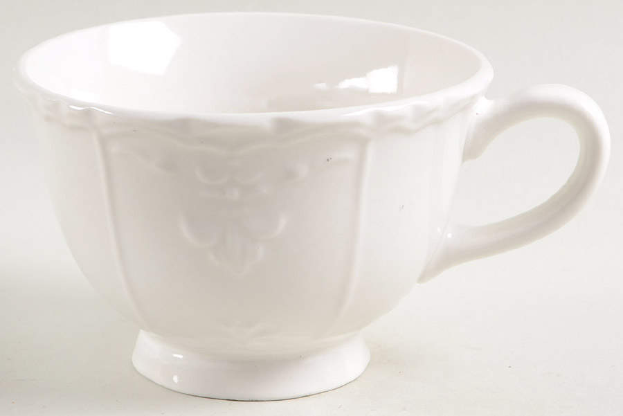 Versailles White Footed Cup by Tabletops Unlimited-1