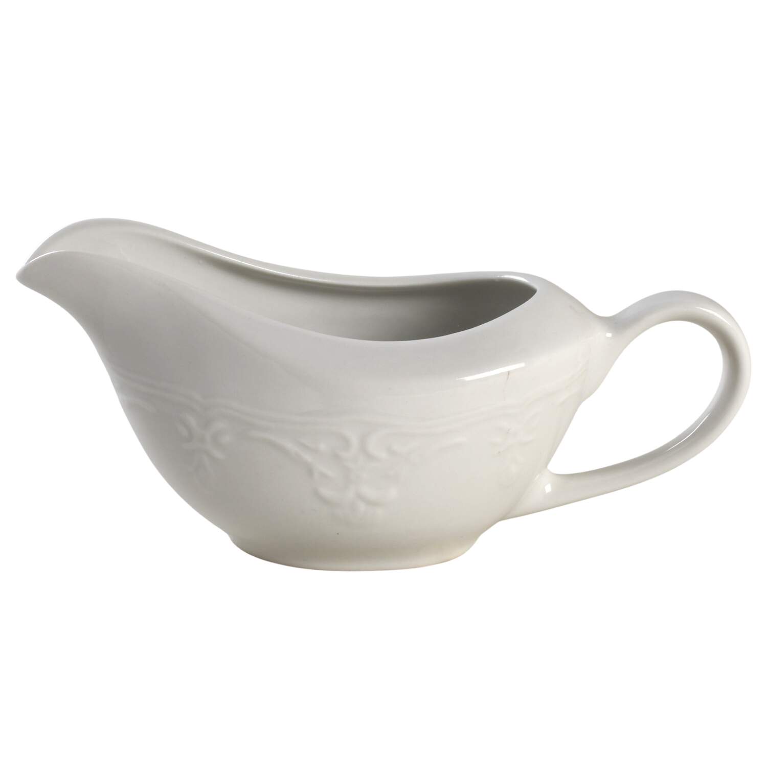 Versailles White Gravy Boat by Tabletops Unlimited-1