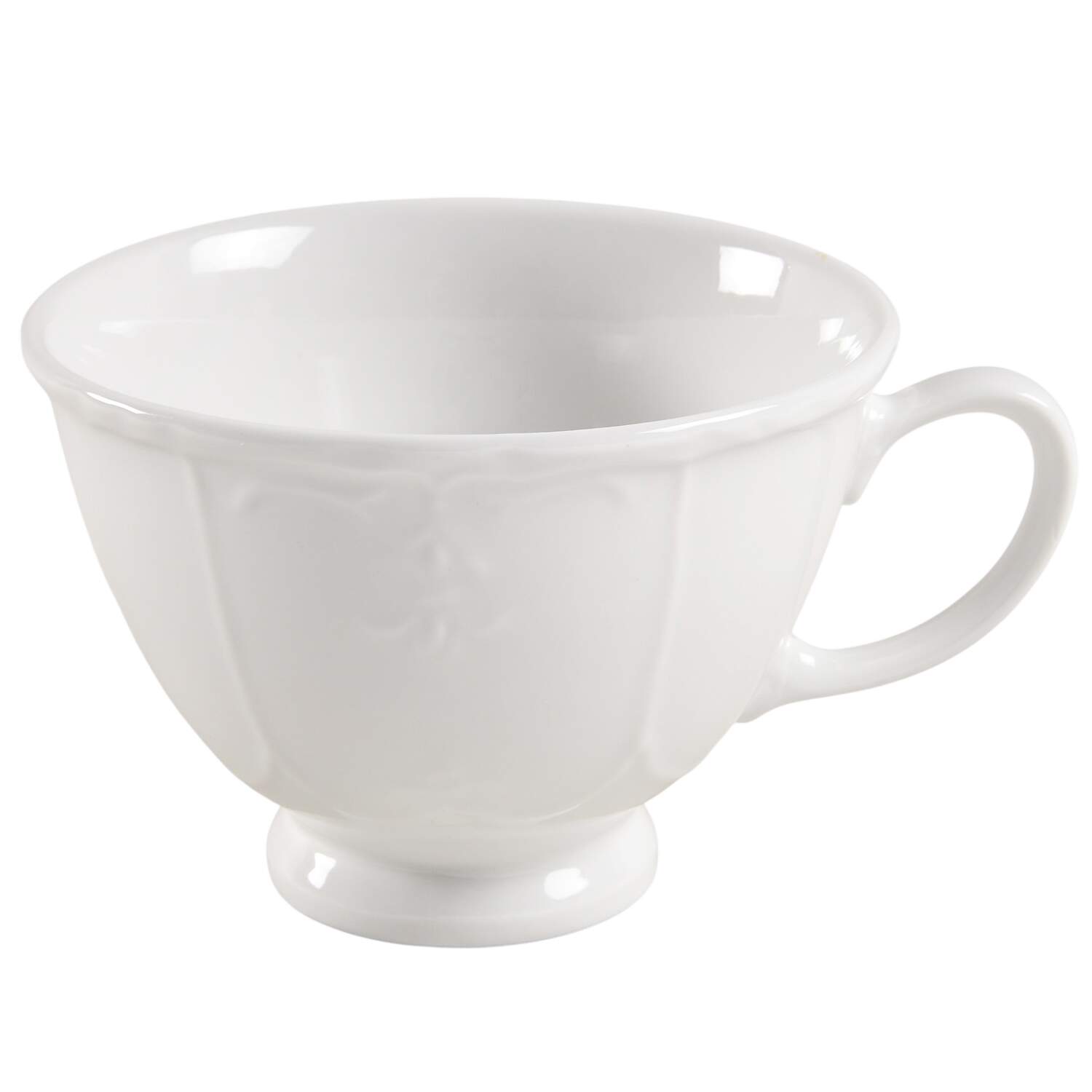 Versailles White Breakfast Cup by Tabletops Unlimited-1