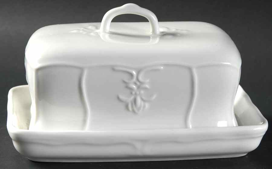 Versailles White 1/4 Lb Covered Butter by Tabletops Unlimited-1