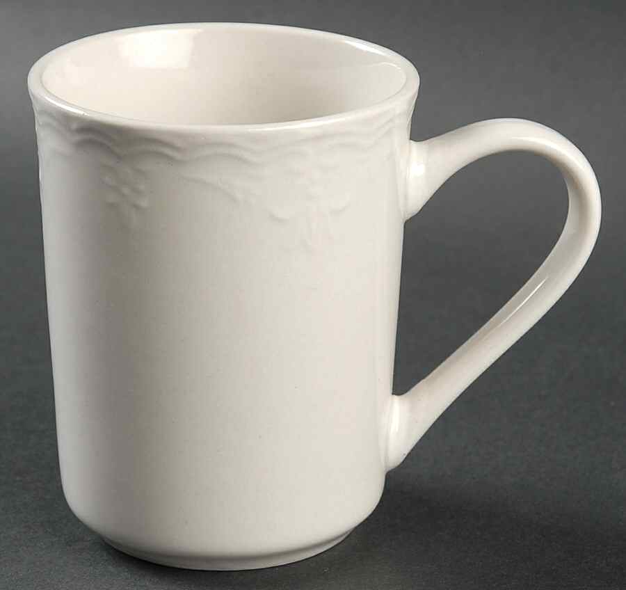 Versailles White Mug by Tabletops Unlimited-1