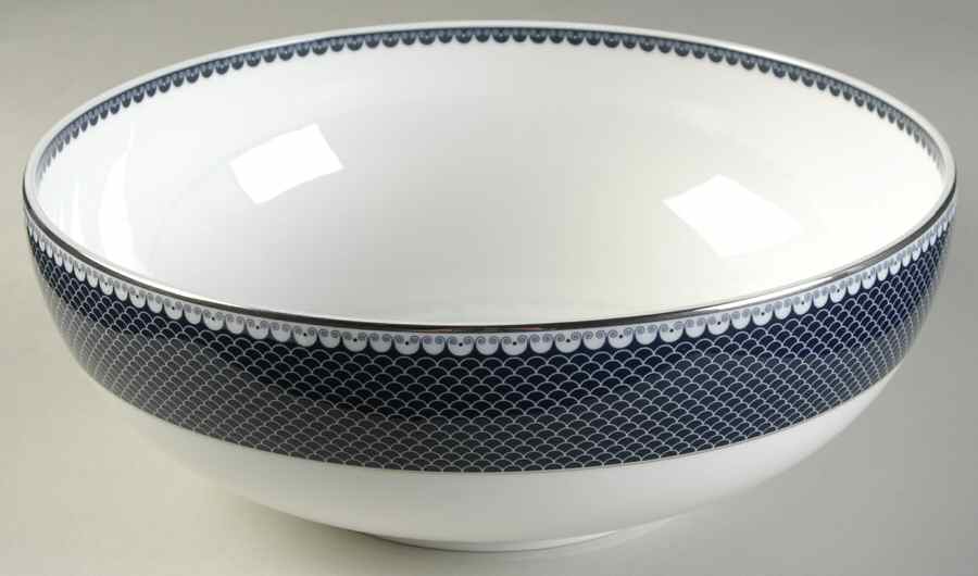 Marielle Indigo 9" Round Vegetable Bowl by Thomas O'Brien-1