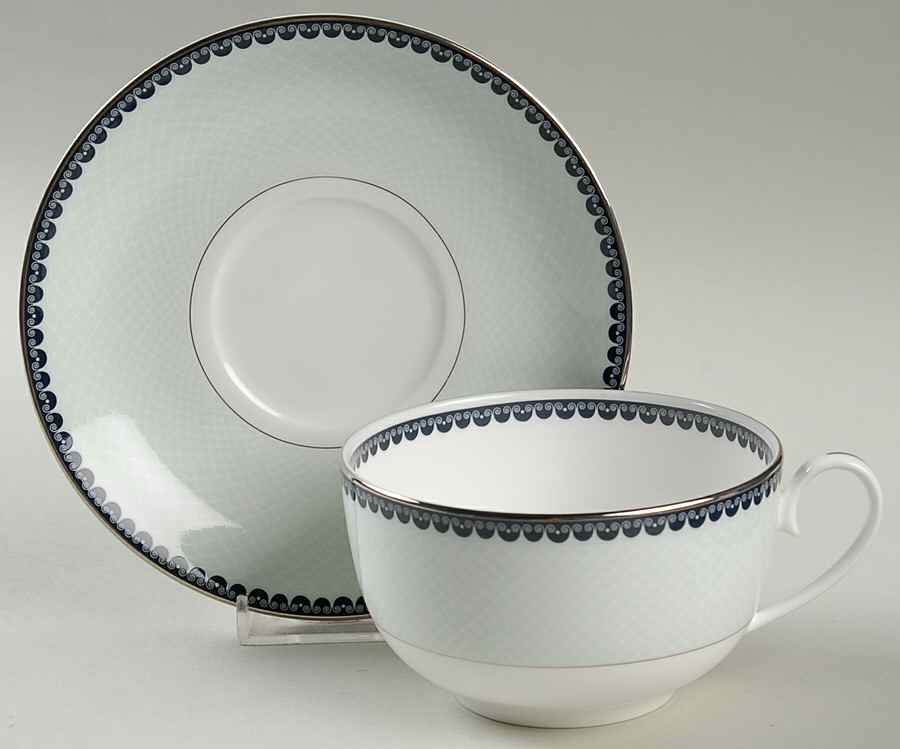 Marielle Celadon Flat Cup & Saucer Set by Thomas O'Brien-1