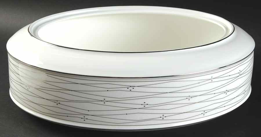 Tilden Lace Platinum 2 Quart Oval Covered Casserole No Lid by Thomas O'Brien-1