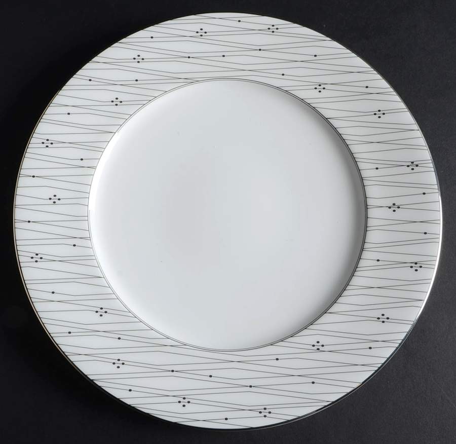 Tilden Lace Platinum Dinner Plate by Thomas O'Brien-1