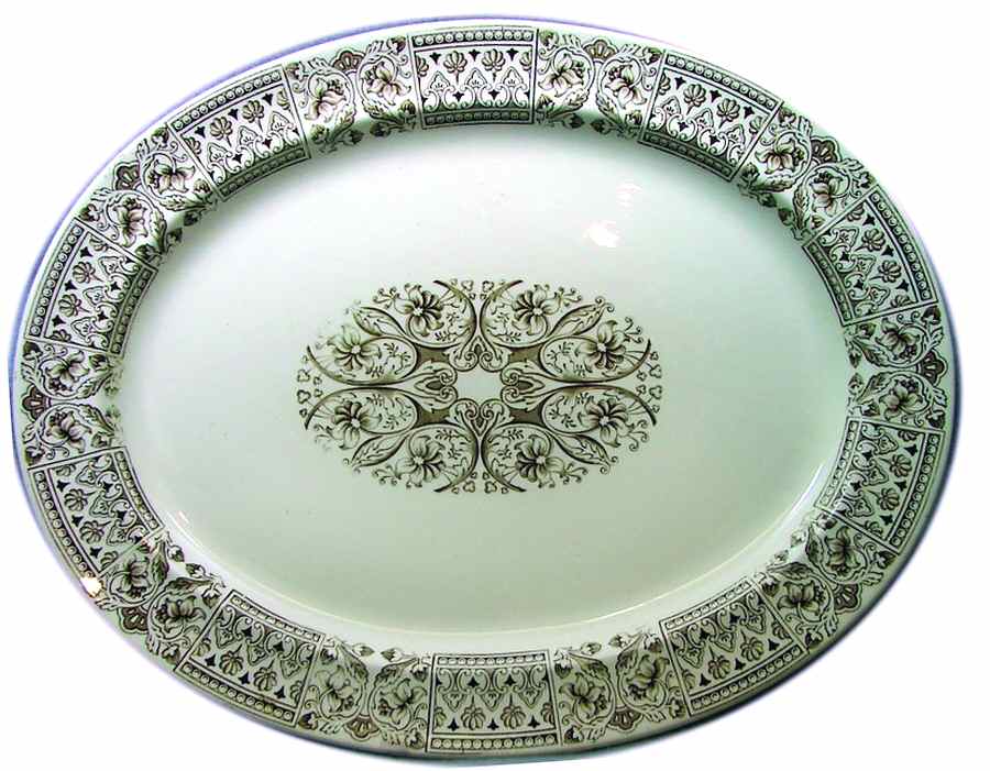Panel Brown 16" Oval Serving Platter by Thomas Booth-1