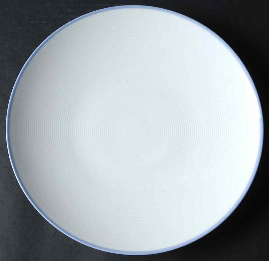 Loft Connect Mare White (Blue Trim) Dinner Plate by Thomas-1