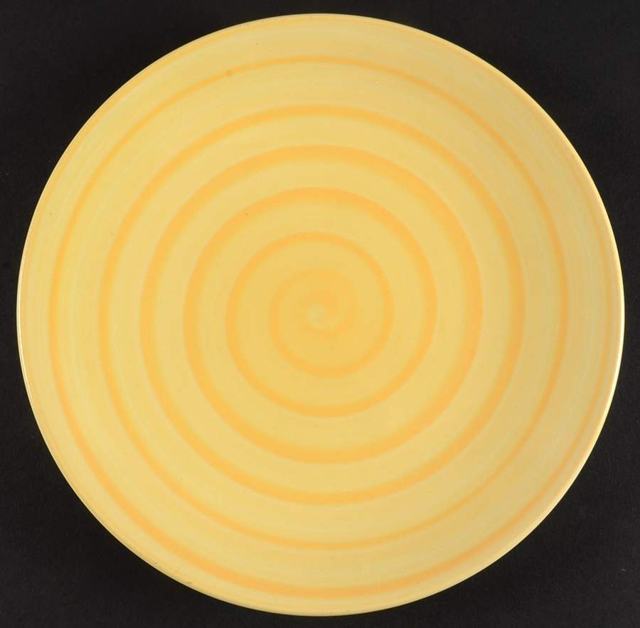 Swirl Butter Yellow Salad Plate by Tabletops Unlimited-1