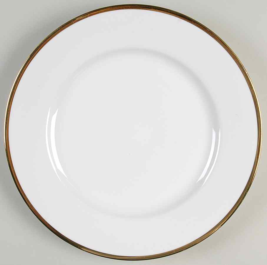Gold Band Dinner Plate by Ten Strawberry Street-1