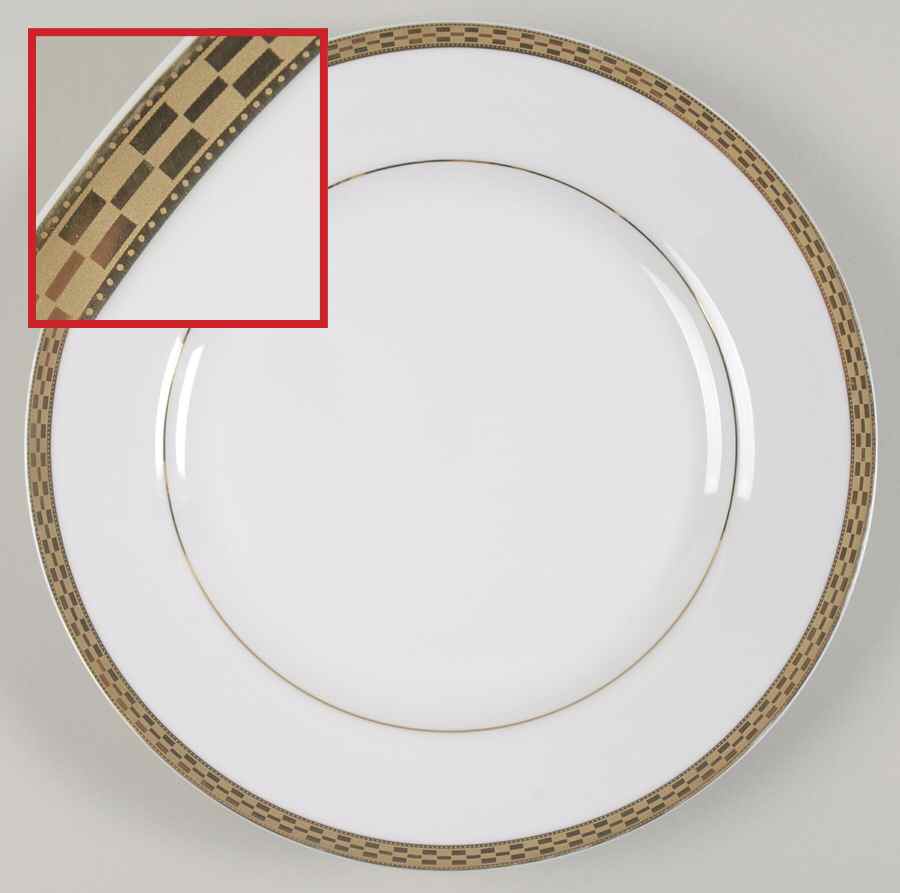 Athens Gold Dinner Plate by Ten Strawberry Street-1