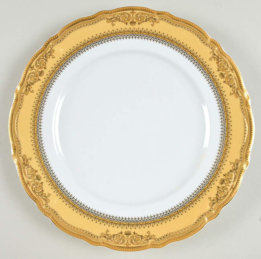 Vanessa Gold Dinner Plate by Ten Strawberry Street-1