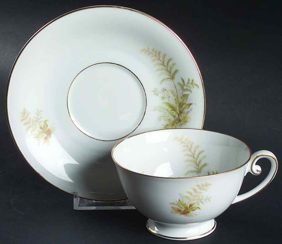 TIR484 Footed Cup & Saucer Set by Tirschenreuth-1