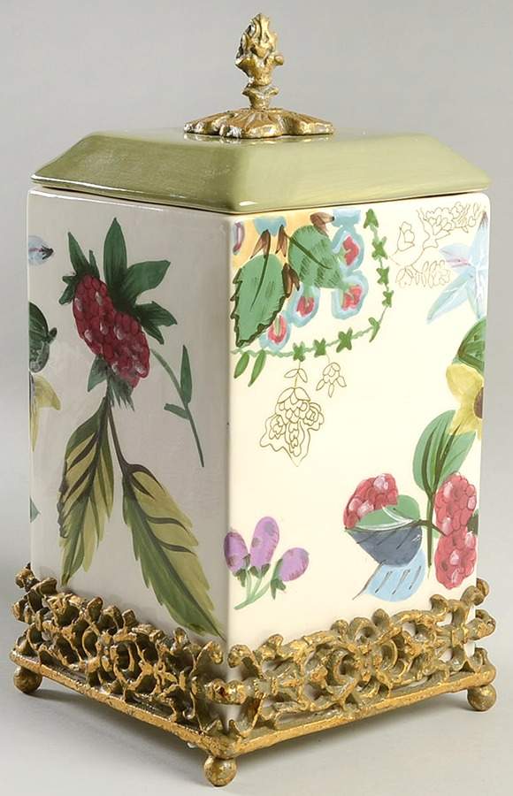 Sweet Cecily Medium Canister with Metal Base by Tracy Porter-1