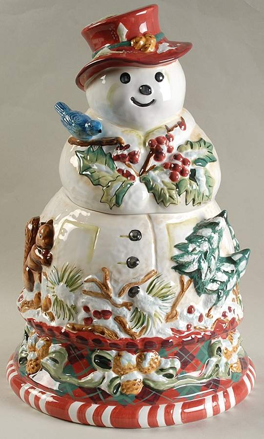 Jolly Ol Snowy Cookie Jar & Lid by Tracy Porter-1