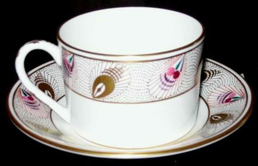 Feathers Flat Cup & Saucer Set by Tiffany-1