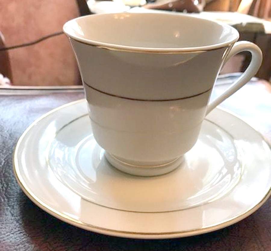 Tij3 Footed Cup & Saucer Set by Tiffany-1