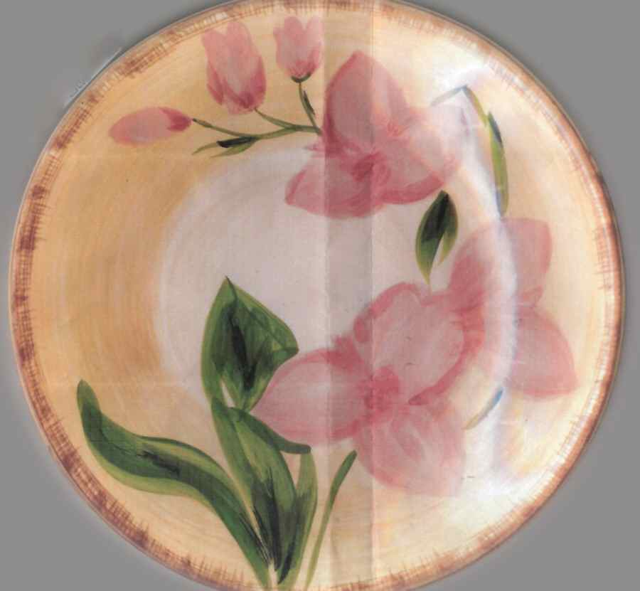 Pink Orchids Salad Plate by Tabletops Unlimited-1
