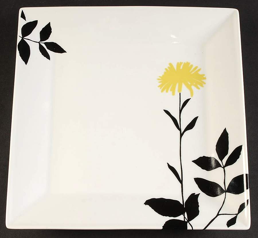 Graphic Floral Dinner Plate by Ty Pennington Style-1