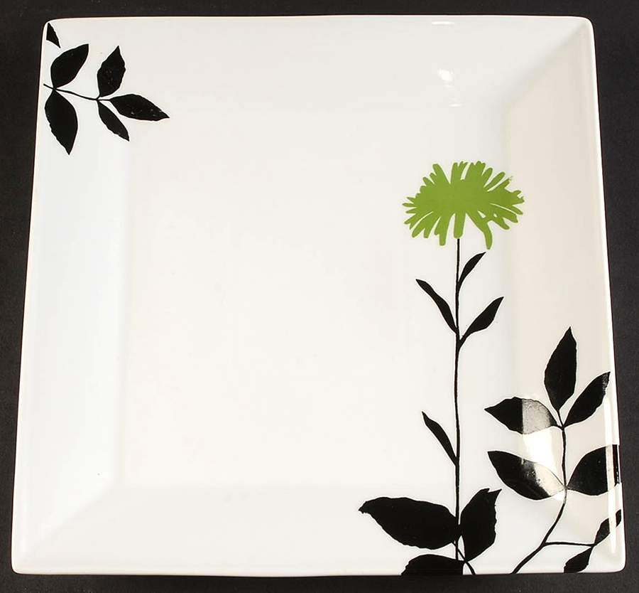 Graphic Floral Dinner Plate by Ty Pennington Style-1