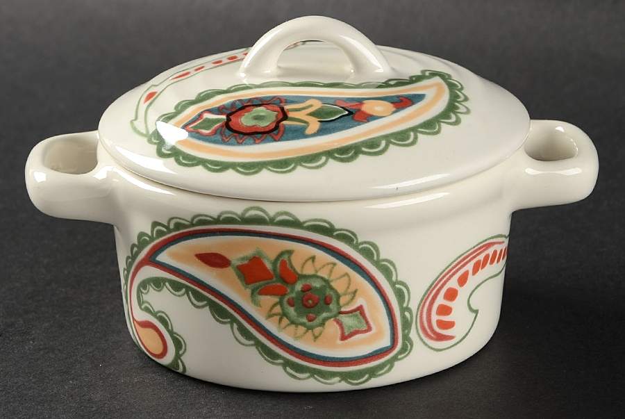 Misto Multi Paisley Individual Casserole & Lid by Tabletops Unlimited-1