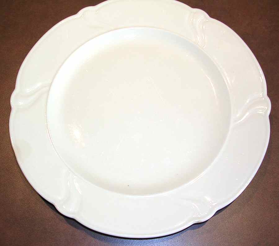 Vogue (All White) Dinner Plate by Taylor, Smith & Taylor (Ts&T)-1