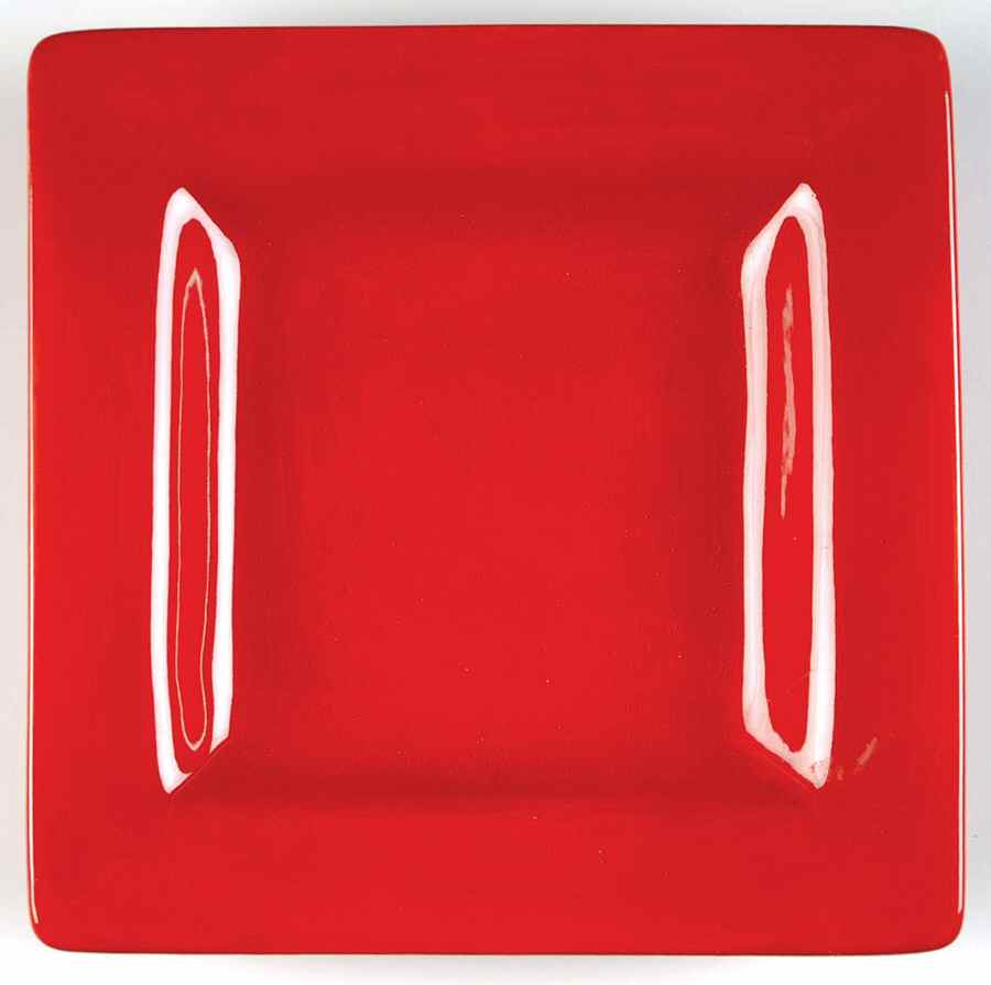 Espana Blaze (Red) Square Salad Plate by Tabletops Unlimited-1