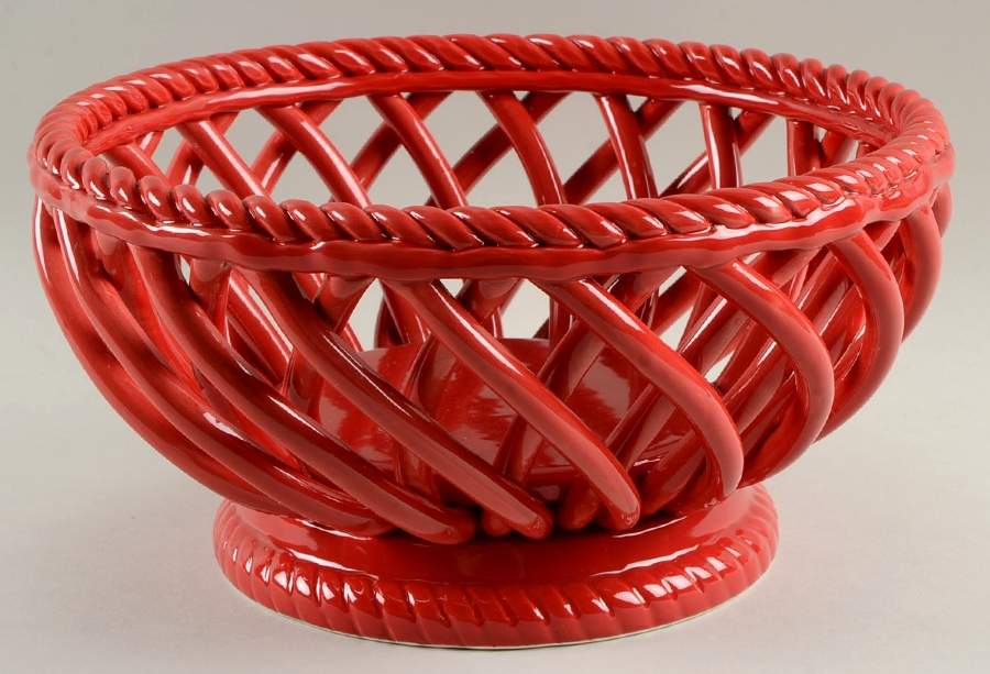 Espana Blaze (Red) Large Open Weave Basket by Tabletops Unlimited-1