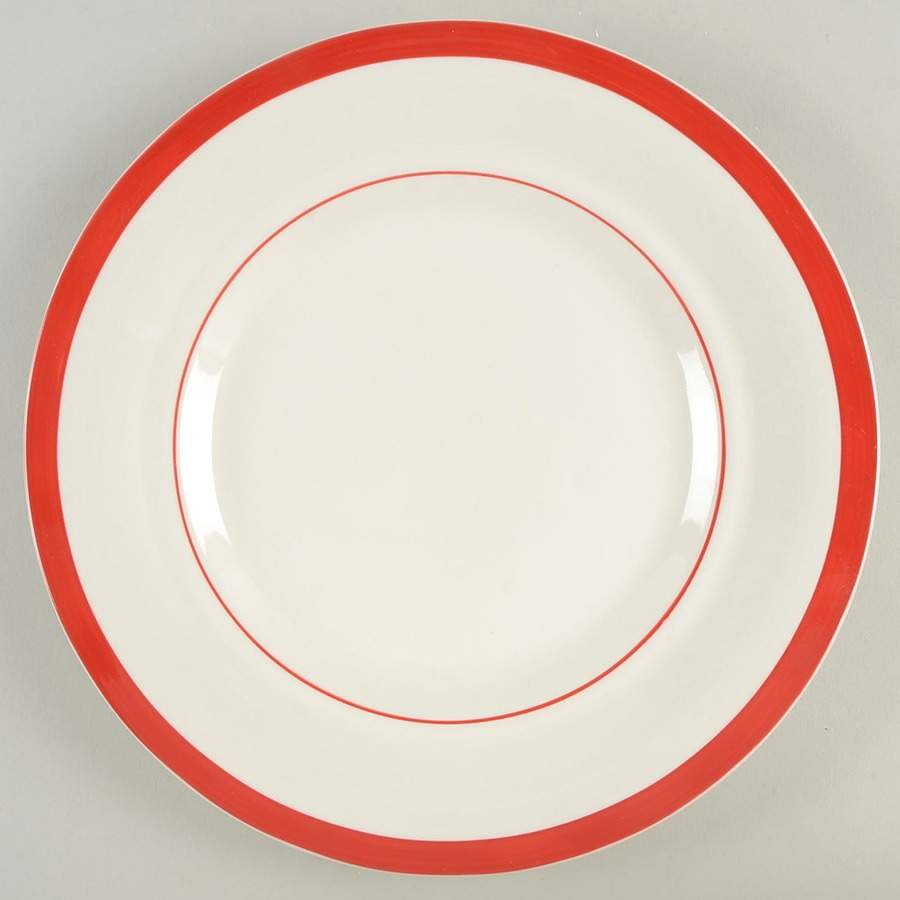 American Bistro Red Dinner Plate by Tienshan-1