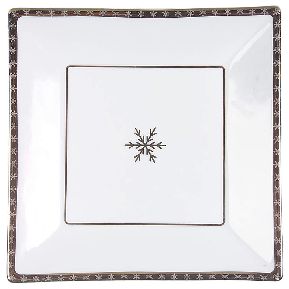 Arctic Solstice Snowflake Square Dessert Plate by Target-1